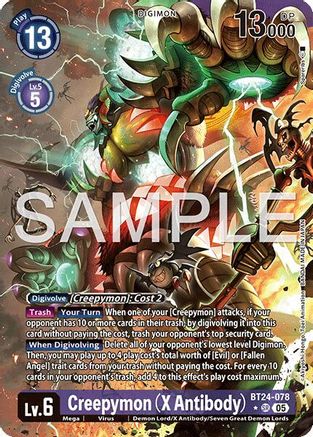 Creepymon (X Antibody) (Alternate Art) (BT24-078) - [Time Stranger] Foil - Trinity Hobby