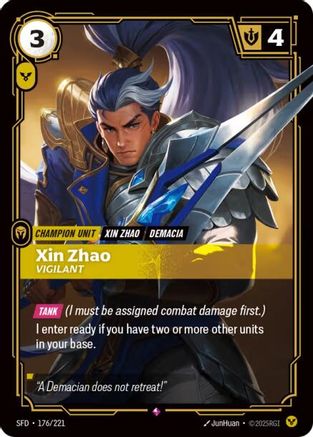 Xin Zhao - Vigilant (176/221) - Spiritforged Foil - Trinity Hobby
