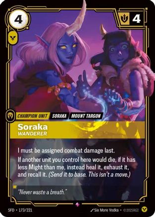 Soraka - Wanderer (173/221) - Spiritforged Foil - Trinity Hobby