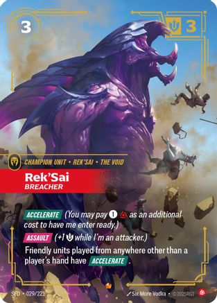 Rek'Sai - Breacher (029/221) - Spiritforged Foil - Trinity Hobby