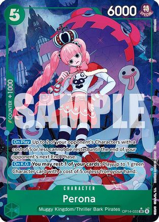 Perona (Alternate Art) (OP14-033) - [The Azure Sea's Seven] Foil - Trinity Hobby