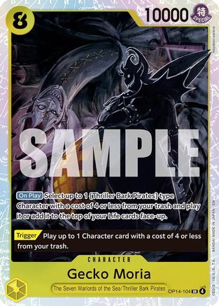 Gecko Moria - OP14-104 (OP14-104) - [The Azure Sea's Seven] Foil - Trinity Hobby