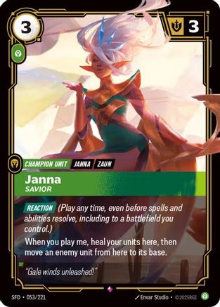 Janna - Savior (053/221) - Spiritforged Foil - Trinity Hobby