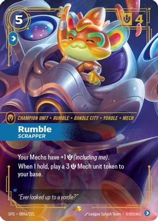 Rumble - Scrapper (Alternate Art) (089a/221) - Spiritforged Foil - Trinity Hobby