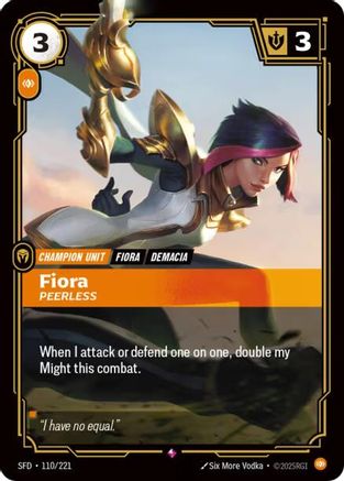 Fiora - Peerless (110/221) - Spiritforged Foil - Trinity Hobby