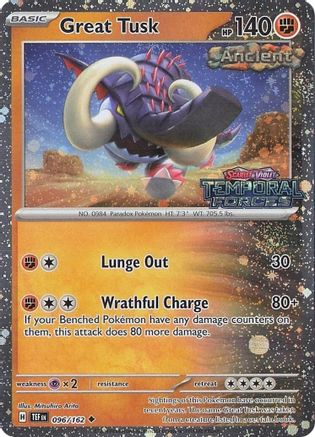 Great Tusk (Temporal Forces Stamped) - (096/162) Holofoil [Miscellaneous Cards & Products]