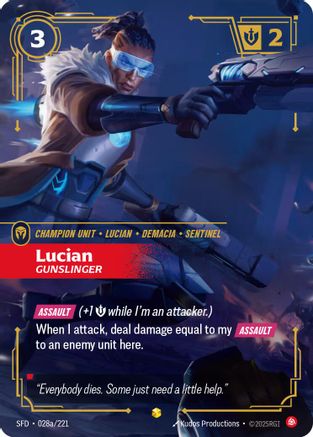 Lucian - Gunslinger (Alternate Art) (028a/221) - Spiritforged Foil - Trinity Hobby