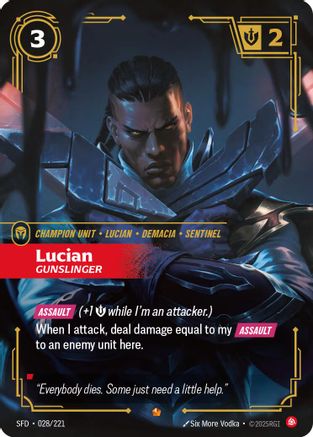 Lucian - Gunslinger (028/221) - Spiritforged Foil - Trinity Hobby
