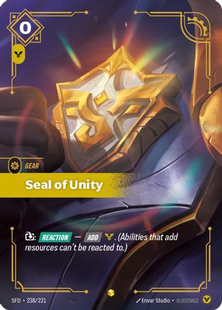 Seal of Unity (Overnumbered) (238/221) - Spiritforged Foil - Trinity Hobby