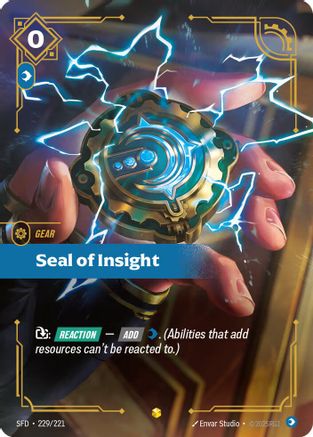 Seal of Insight (Overnumbered) (229/221) - Spiritforged Foil - Trinity Hobby