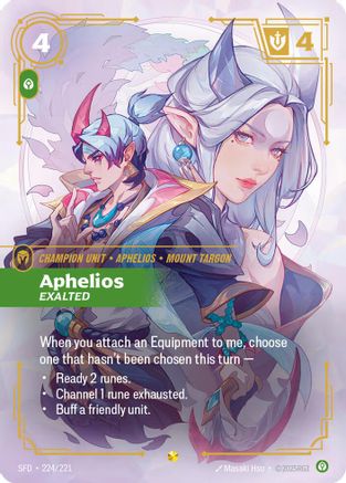 Aphelios - Exalted (Overnumbered) (224/221) - Spiritforged Foil - Trinity Hobby