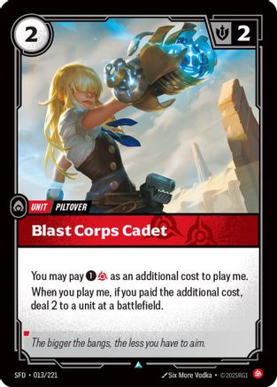 Blast Corps Cadet (013/221) - Spiritforged - Trinity Hobby