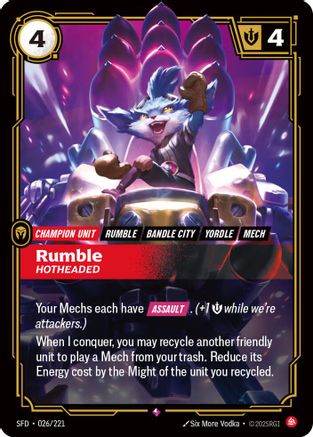 Rumble - Hotheaded (026/221) - Spiritforged Foil - Trinity Hobby