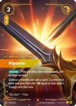 Riposte (206/221) - Spiritforged Foil - Trinity Hobby