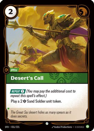 Desert's Call (031/221) - Spiritforged Foil - Trinity Hobby