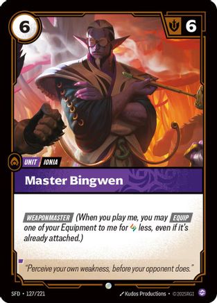 Master Bingwen (127/221) - Spiritforged Foil - Trinity Hobby