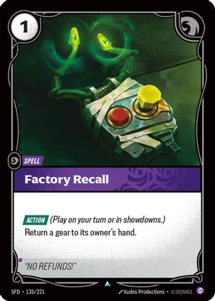 Factory Recall (135/221) - Spiritforged Foil - Trinity Hobby