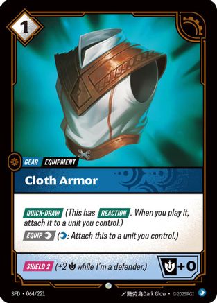 Cloth Armor (064/221) - Spiritforged Foil - Trinity Hobby