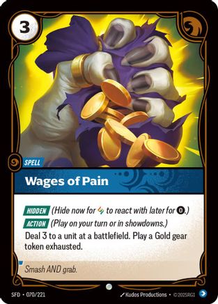 Wages of Pain (070/221) - Spiritforged Foil - Trinity Hobby