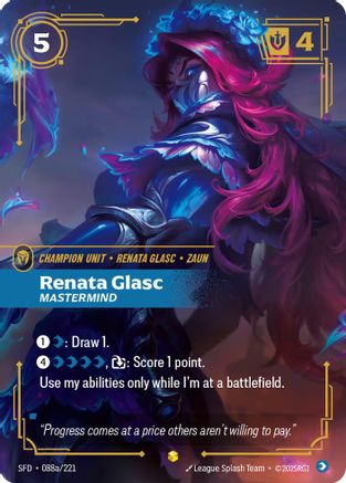 Renata Glasc - Mastermind (Alternate Art) (088a/221) - Spiritforged Foil - Trinity Hobby