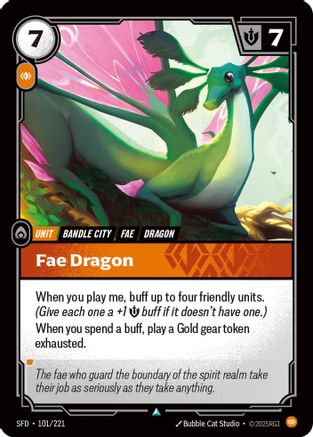 Fae Dragon (101/221) - Spiritforged Foil - Trinity Hobby