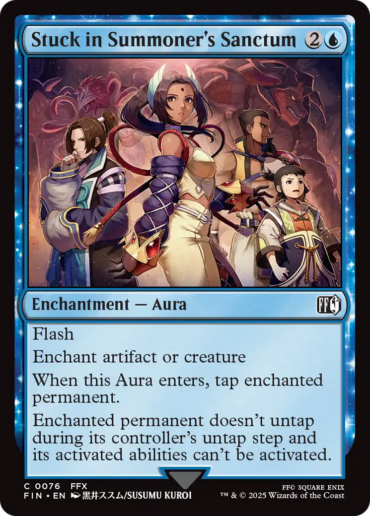 Stuck in Summoner's Sanctum  [Foil]  (FIN-076) - [FINAL FANTASY]: (enchantment) - Trinity Hobby