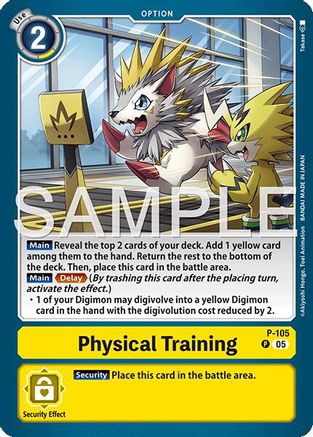 Physical Training (P-105) (Alternate Art) (P-105) - [Starter Deck 22: Amethyst Mandala Advanced Deck Set] Foil