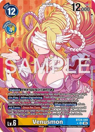 Venusmon (Alternate Art) (BT24-040) - [Time Stranger] Foil