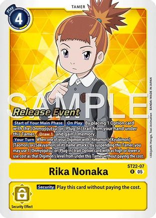 Rika Nonaka (ST22-07) - [Starter Deck 22: Amethyst Mandala Advanced Deck Set Release Event Cards] Foil