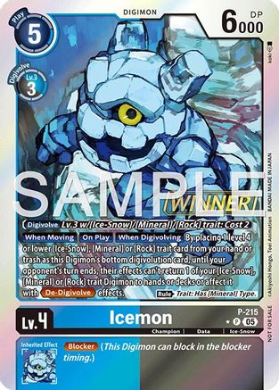 Icemon (Official Store Tournament 2026 Vol. 1 Winner) (P-215) - [Digimon Promotion Cards] Foil - Trinity Hobby