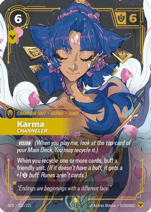 Karma - Channeler (Overnumbered) (237/221) - Spiritforged Foil - Trinity Hobby