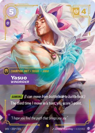 Yasuo - Windrider (Signature) (235*/221) - Spiritforged Foil - Trinity Hobby