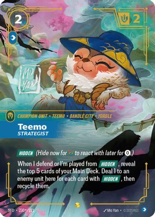 Teemo - Strategist (Signature) (230*/221) - Spiritforged Foil - Trinity Hobby