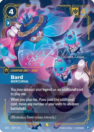 Bard - Mercurial (Signature) (228*/221) - Spiritforged Foil - Trinity Hobby