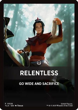 Relentless Theme Card  (TLA-026) - [Avatar: The Last Airbender] - Trinity Hobby