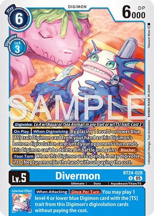 Divermon (BT24-028) - [Time Stranger] Foil - Trinity Hobby