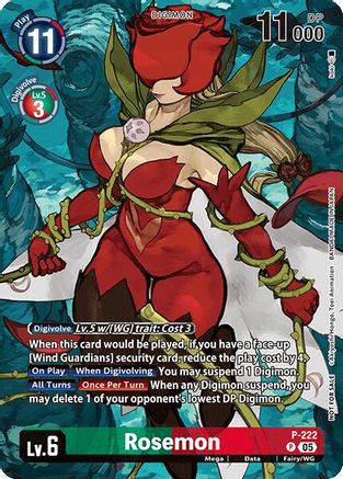 Rosemon (Time Stranger Box Topper) (P-222) - [Digimon Promotion Cards] Foil - Trinity Hobby