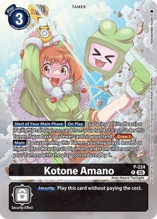 Kotone Amano (Time Stranger Box Topper) (P-224) - [Digimon Promotion Cards] Foil - Trinity Hobby