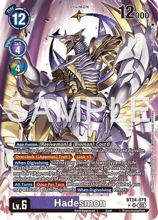 Hadesmon (Alternate Art) (BT24-079) - [Time Stranger] Foil - Trinity Hobby