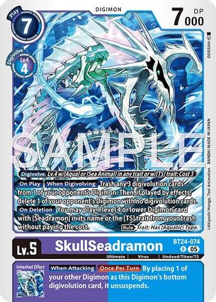 SkullSeadramon (BT24-074) - [Time Stranger] Foil