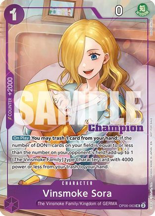 Vinsmoke Sora (CS 25-26 Winner Card Set 2) (OP06-063) - [One Piece Promotion Cards] Foil