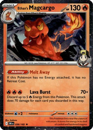 Ethan's Magcargo (Cosmo Holo) - (036/182) Holofoil [Miscellaneous Cards & Products]