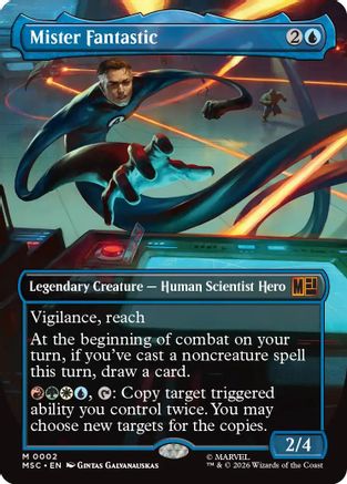 Mister Fantastic (Borderless)  (MSC-002) - [Commander: Marvel Super Heroes] - Trinity Hobby