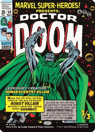Doctor Doom (Borderless)  [Foil]  (MSH-394) - [Marvel Super Heroes] - Trinity Hobby