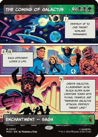 The Coming of Galactus (Borderless)  [Foil]  (MSH-307) - [Marvel Super Heroes] - Trinity Hobby