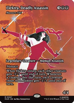 Elektra, Deadly Assassin - Massacre Girl (Borderless)  (MAR-067) - [Marvel Universe Eternal-Legal] - Trinity Hobby