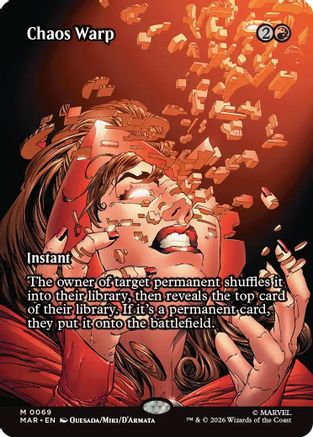 Chaos Warp (Borderless)  [Foil]  (MAR-069) - [Marvel Universe Eternal-Legal]