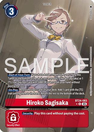 Hiroko Sagisaka (Alternate Art) (BT24-083) - [Time Stranger] Foil - Trinity Hobby