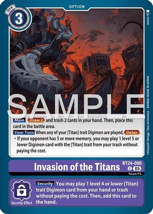 Invasion of the Titans (BT24-098) - [Time Stranger] - Trinity Hobby
