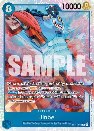 Jinbe - OP14-049 (OP14-049) - [The Azure Sea's Seven] Foil - Trinity Hobby